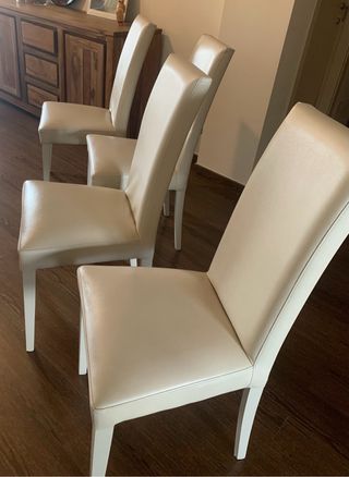 4 sedie ecopelle beige - moderne