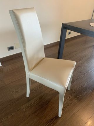 4 sedie ecopelle beige - moderne