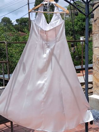 Vestido Yves Carlin blanco fiesta/boda