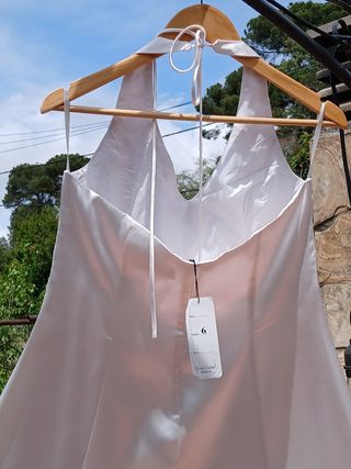 Vestido Yves Carlin blanco fiesta/boda