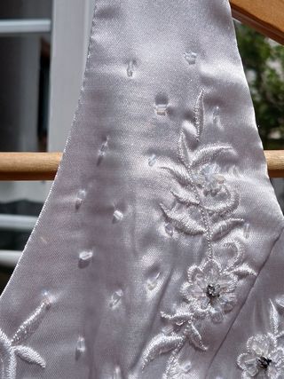 Vestido Yves Carlin blanco fiesta/boda