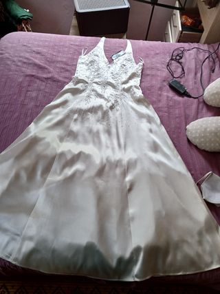 Vestido Yves Carlin blanco fiesta/boda