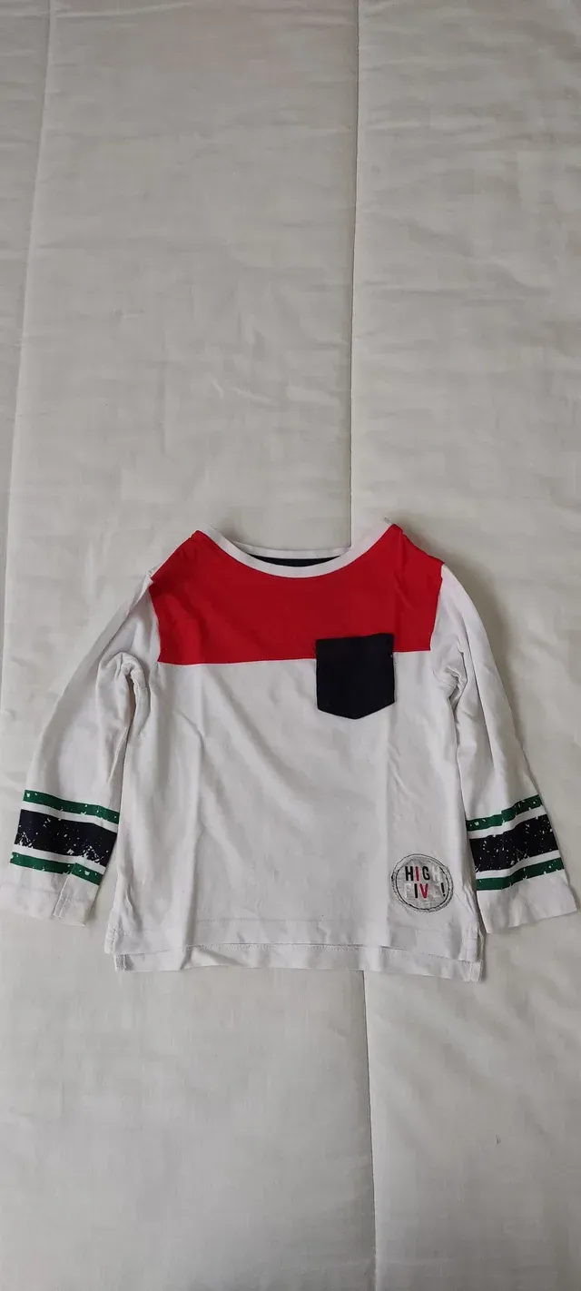 Lote 3 camisetas manga larga niño bebe 18-24 meses