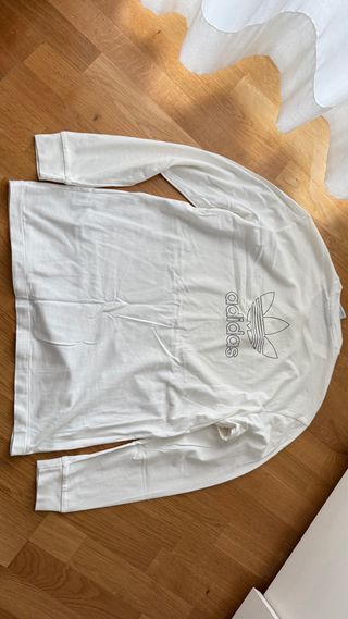 Maglia Adidas bianca L - Maniche lunghe