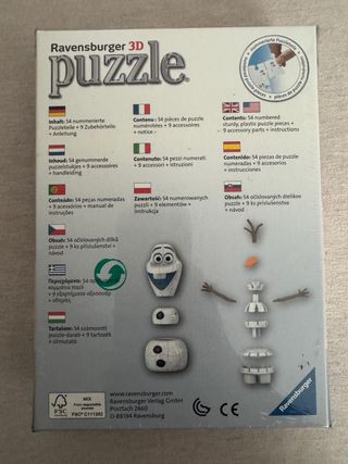 Puzzle 3D Olaf Frozen II - 54 piezas sin abrir