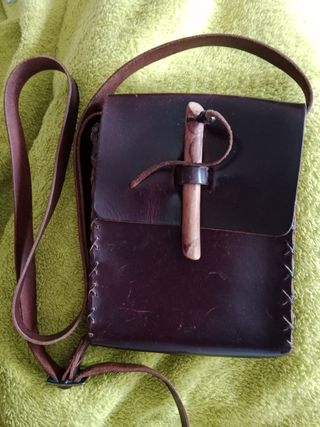 Bolso bandolera cuero marrón