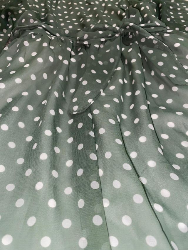 Vestido lunares verde