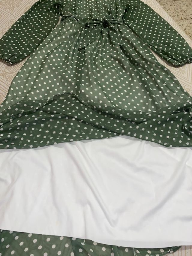 Vestido lunares verde