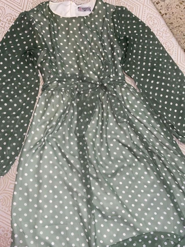 Vestido lunares verde