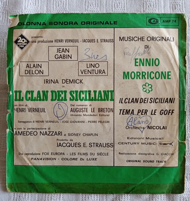 7'' 45 giri Il Clan dei Siciliani - Morricone