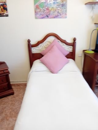 Edredón cama 90 + fundas cojín rosa