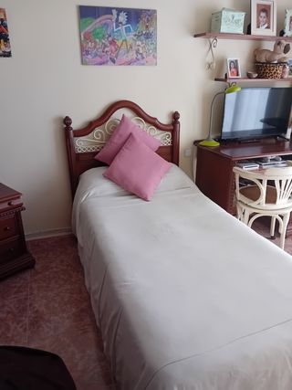 Edredón cama 90 + fundas cojín rosa