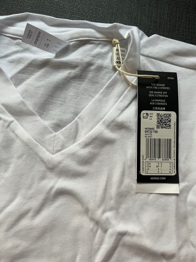 Camiseta blanca Adidas talla S nueva