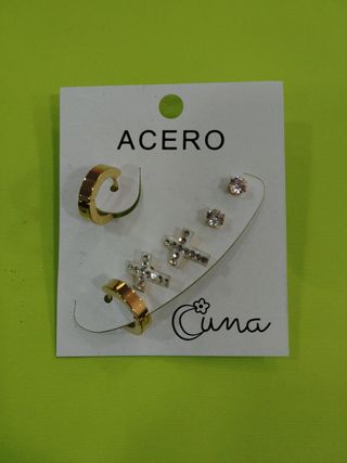 Pendientes Cima - Acero Dorado