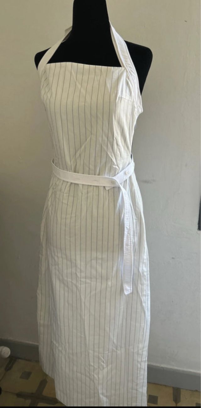 Vestido Zara blanco rayas