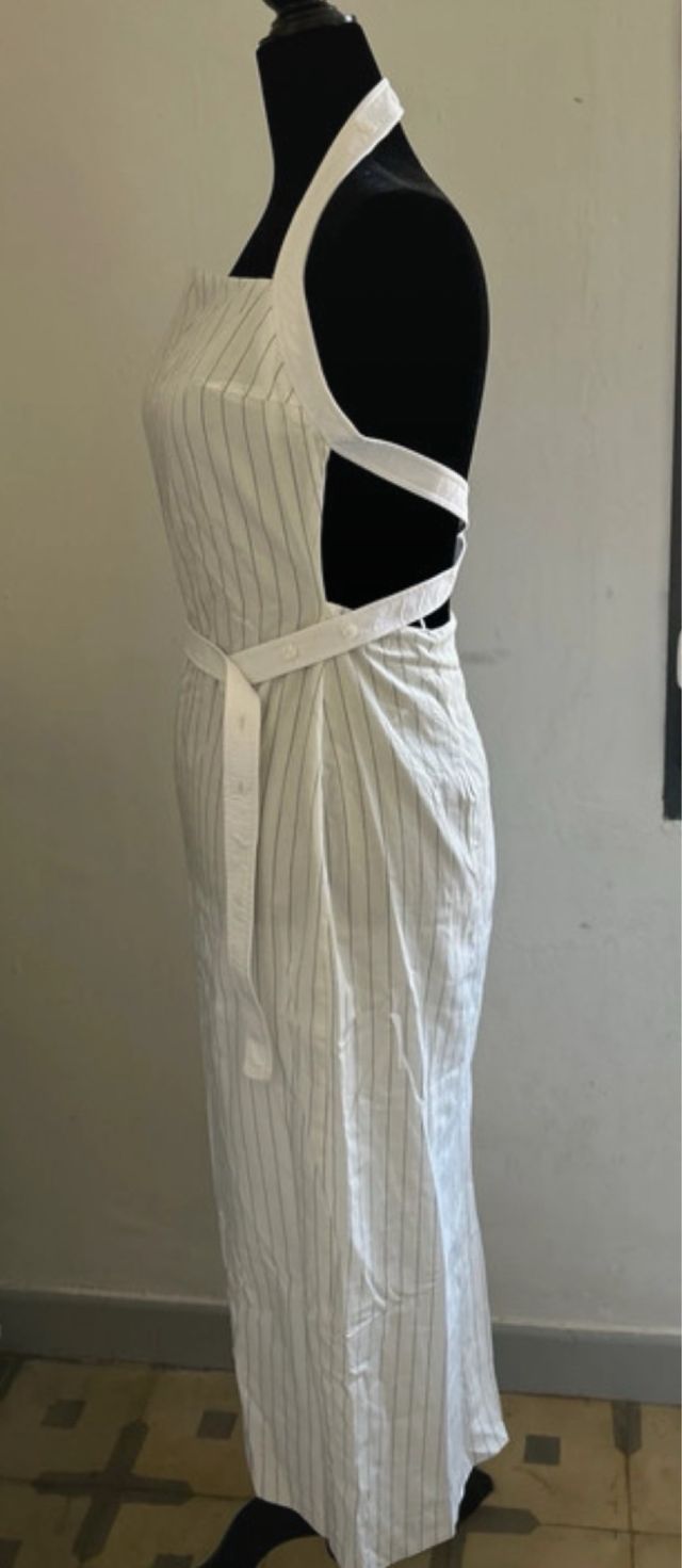 Vestido Zara blanco rayas