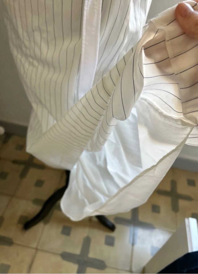 Vestido Zara blanco rayas