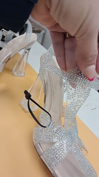 Zapatos Zara tacón alto rosa y plata 40 39 37