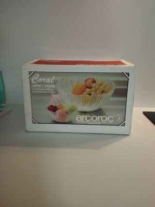 Coral ensaladera y ensaladeras vintage