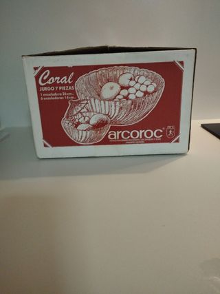 Coral ensaladera y ensaladeras vintage