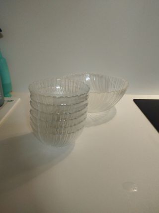 Coral ensaladera y ensaladeras vintage