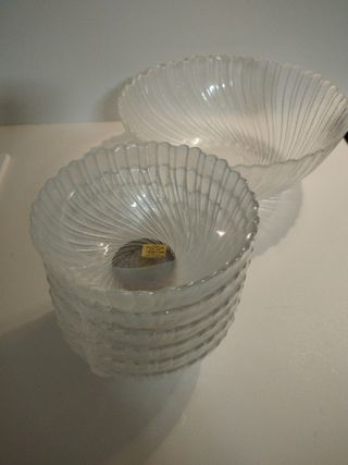 Coral ensaladera y ensaladeras vintage