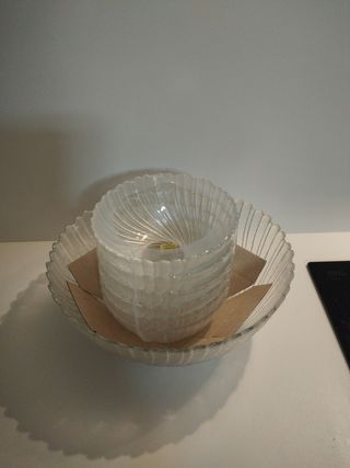 Coral ensaladera y ensaladeras vintage