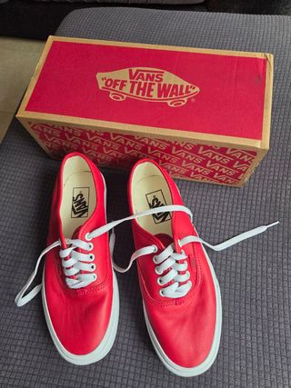 Zapatillas Vans Authentic cuero rojas EU39