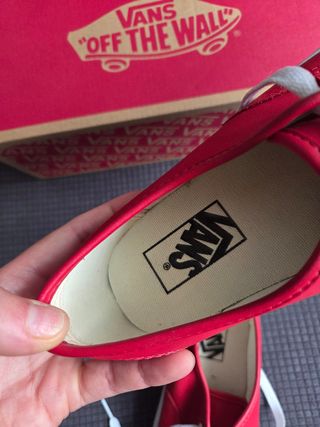 Zapatillas Vans Authentic cuero rojas EU39
