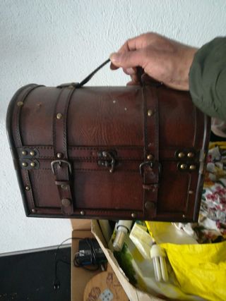 Baúl Vintage Marrón Piel
