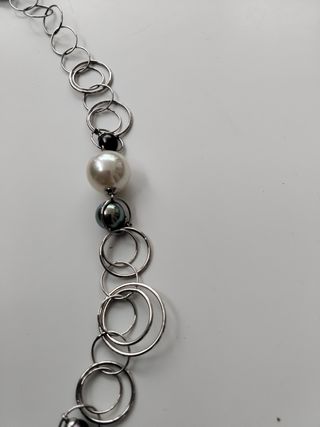 Precioso Collar Majorica perlas y plata 925 nuevo 