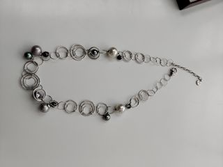 Precioso Collar Majorica perlas y plata 925 nuevo 