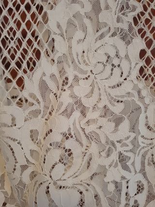 Blusa blanca de encaje, M, NUEVA