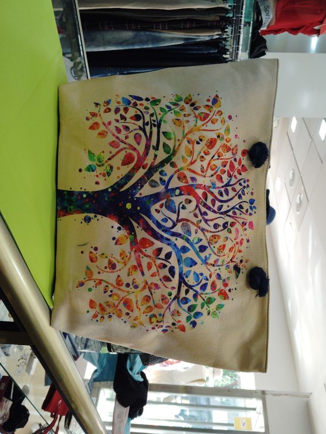 Bolso playa - árbol multicolor