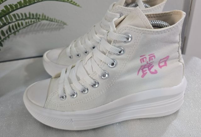 Converse blancas plataforma