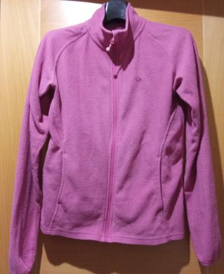 Sudadera cremallera rosa