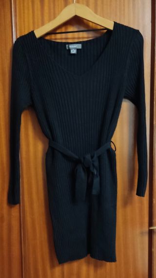 Vestido canalé Primark negro - XL