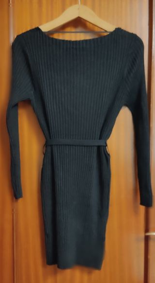 Vestido canalé Primark negro - XL