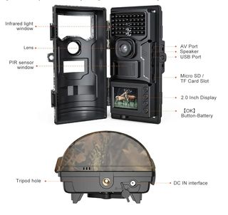 WiMiUS Cámara de Caza, 16 MP, 1080P.