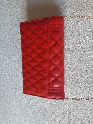 Bolso de mano rojo rubi