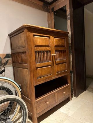 Alacena madera tropical sin tornillos ni clavos