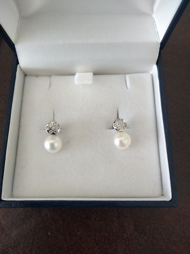 Pendientes perla plata El Belen