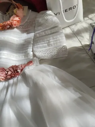 Precioso Vestido Comunión Blanco Envío Gratis 20/2