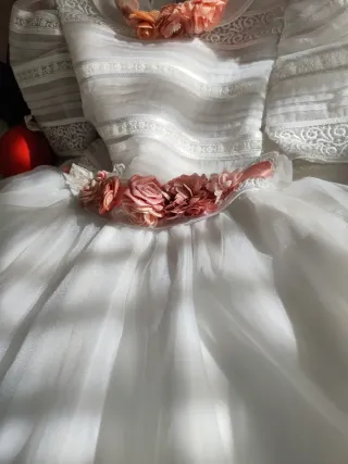 Precioso Vestido Comunión Blanco Envío Gratis 20/2