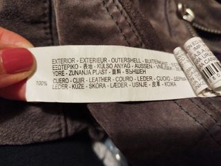 Chaqueta cuero gris Zara - Talla L