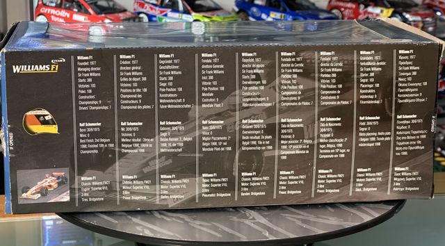 Williams F1 FW21 Ralf Schumacher 1999 escala 1:18