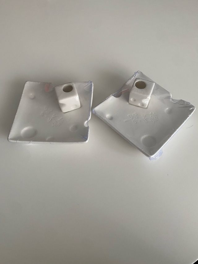 2 platos de cerámica para pinchos y aperitivos