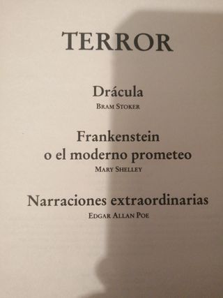 LIBRO RECOPILATORIO DE NOVELAS CLÁSICAS DE TERROR