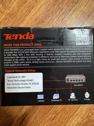 Tenda TEG1005D Switch de Red 5 Puertos