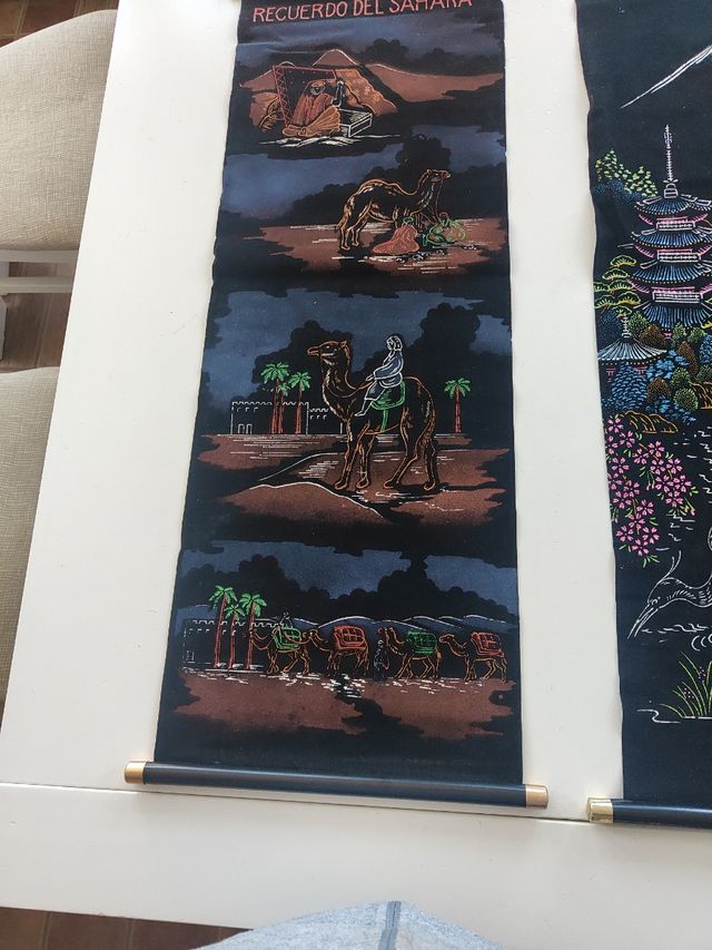 Tapices vintage años 70: Sahara & Japón